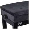 V-TONE 2 WL Klavírní stolička s úložným prostorem, Velurová černá