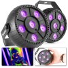 BeamZ PLP14 LED UV světlo s vestavěnou baterií - 6x 1W LED - 2 kusy