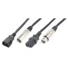 BeamZ Professional CX09-10 Light Combi Cable IEC M - XLR M / IEC F - XLR F 10M