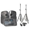 Vonyx PSS302 10" Přenosná zvuková sada SD/USB/MP3/BT se stojany