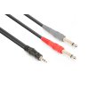 Vonyx CX332-3 kabel 3,5 mm stereo jack - 2x 6,3 mm mono jack (3m)