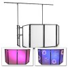 Vonyx Mobilní DJ Booth Set stolu se světelnou rampou a paravanem