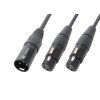 CX142 kabel Y-splitter 1x XLR (M) - 2x XLR (F) 0,5m