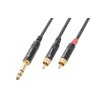 Power Dynamics CX84-1 Cable 6.3 Stereo - 2 X RCA Male 1.5M