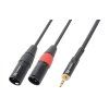 Power Dynamics CX70-1 Cable 2 x XLR Male - 3.5 mm Stereo 1.5M
