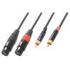 Power Dynamics CX68-6 Cable 2 x XLR Female - 2 x RCA Male 6.0M