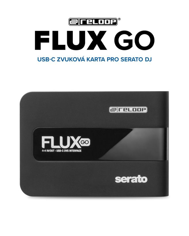 Seznamte se s novinkou – RELOOP FLUX GO, malou externí zvukovou DVS kartou, která promění každý setup s mixem a gramofony...