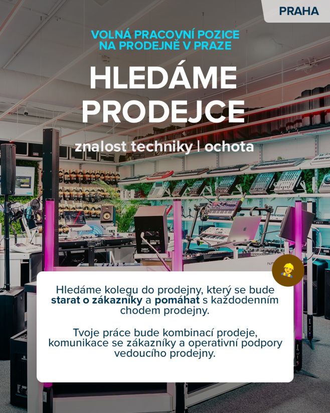 Jedeme třetího do party, přidáš se? V Praze tě čeká super kolektiv, spravedlivý vedoucí a kopa nových zkušeností se...