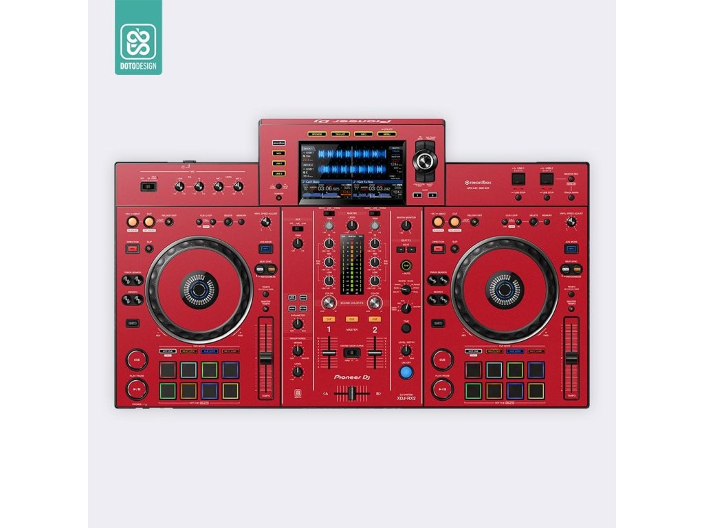 Doto Design Skin XDJ-RX2 FULL COLORS Aurora Red
