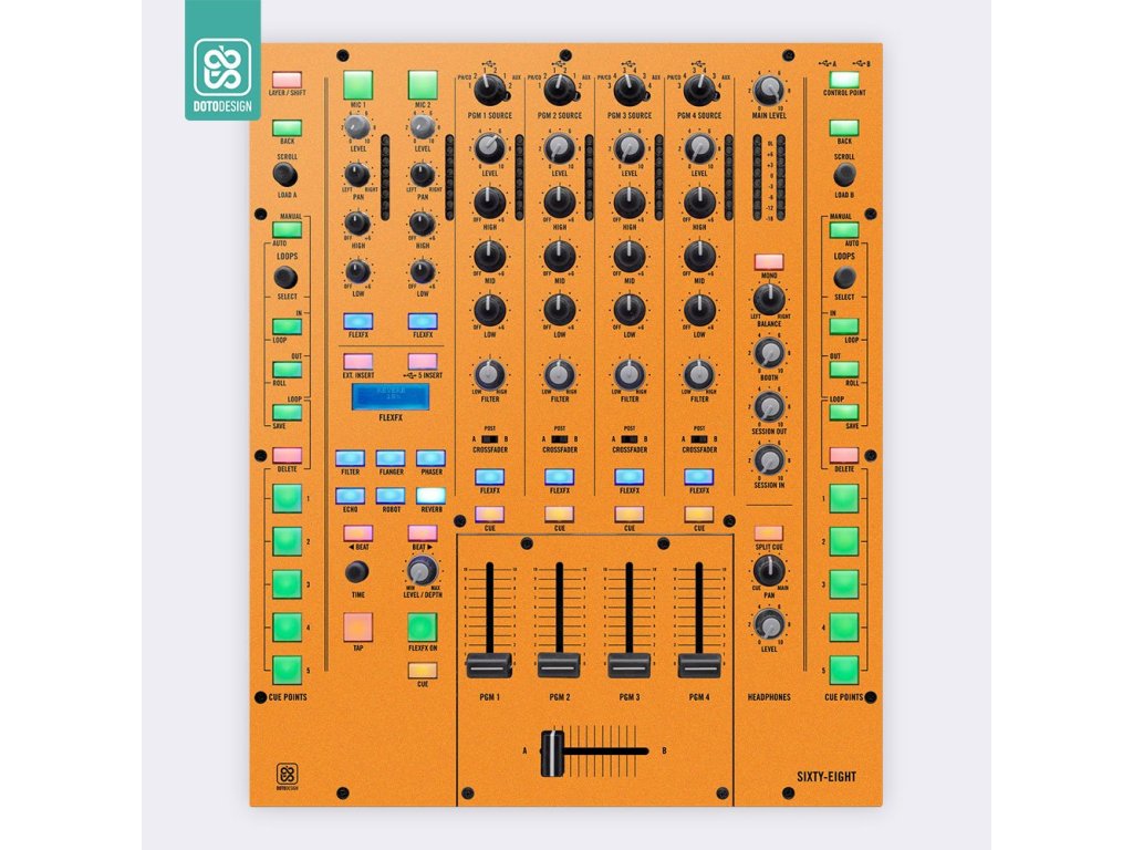 Doto Design Skin Sixty-Eight 68 FULL COLORS Sunset Orange