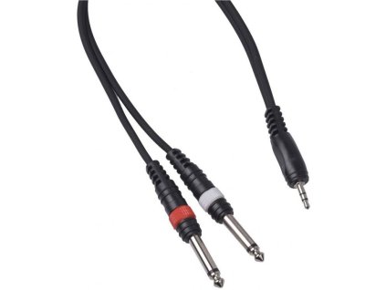 CABLE4ME Mini jack 3,5 mm stereo - 2x jack 6,3 mm mono 3m