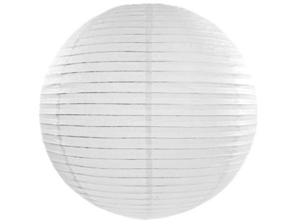 PartyDeco Lampion papierowy, biały, 35 cm