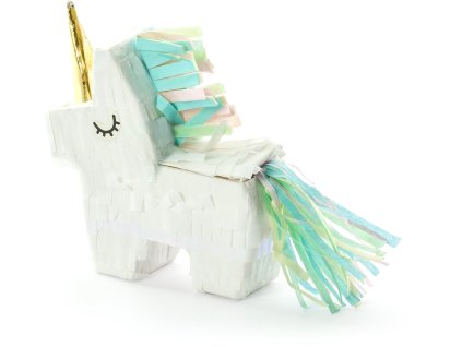 PartyDeco Pinata - Jednorożec, 8x8x2,5 cm