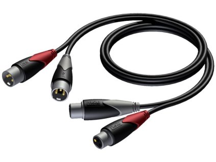 Procab CLA710/1.5 - 2x XLR M - 2x XLR F - 1.5m