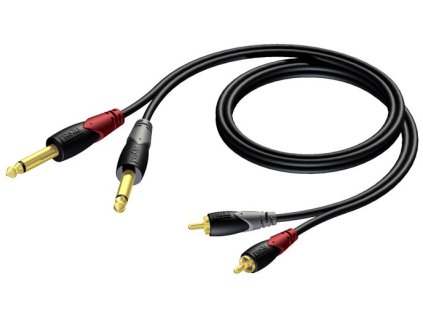 Procab CLA631/5 - 2x Jack 6,3 - 2x RCA - 5m