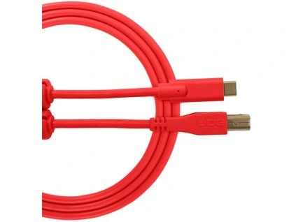 UDG Doskonały Kabel Audio USB 2.0 C-B Czerwony Prosty 1,5m