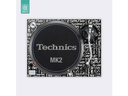 Doto Design Skin SL-1200 / 1210 MK2 SCRATCH STYLE Black