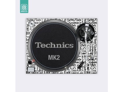 Doto Design Skin SL-1200 / 1210 MK2 SCRATCH STYLE White