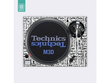 Doto Design Skin SL-1200 / 1210 M3D SCRATCH STYLE White