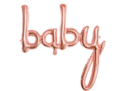 PartyDeco Balon foliowy Baby rose złoty 73.5x75.5cm