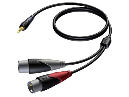 Procab CLA712/1.5 - Jack 3.5 - 2x XLR M - 1.5m