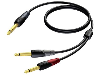 Procab CLA721/1,5 - Jack 6,3mm - 2x Jack 6,3 Mono - 1,5m