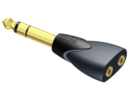 Procab redukcja CLP208 - 2x Jack 3,5 F - Jack 6,3 M