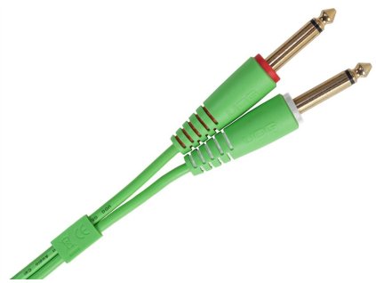 UDG Ultimate Audio Cable Set 1/4'' Jack - 1/4'' Jack Green Straight 3m