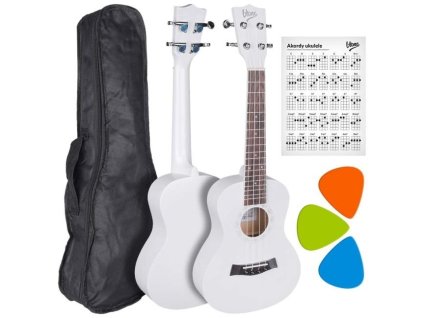 V-TONE UK23 WH Akustyczne ukulele koncertowe 23" białe + pokrowiec