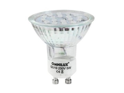 Omnilux 230V GU-10 18 LED, aktywne w UV