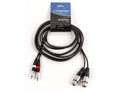 Accu Cable AC-2XF-2J6M/1,5 2x XLR żeńskie/2x6,3 Jack