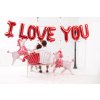 PartyDeco Balon foliowy I Love You 260x40 cm czerwony