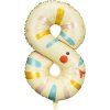 Balon foliowy PartyDeco numer 8 - Wąż 55x88 cm mix