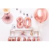 PartyDeco Balon foliowy numer 8, 35 cm, różowo-złoty