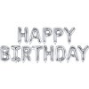 PartyDeco Balon foliowy Happy Birthday 340x35cm srebrny