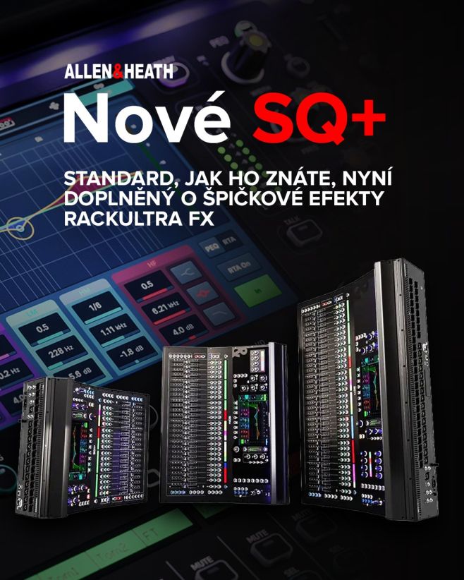 SQ+ je tady. A není to jen facelift. 👀 Allen & Heath vzal všechno, proč si zvukaři oblíbili řadu SQ – 96kHz XCVI...