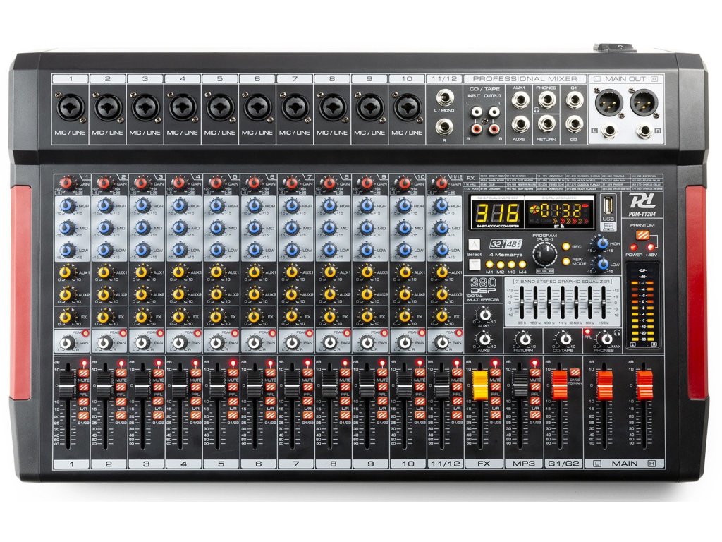 Power Dynamics PDM-T1204 Stage Mix 12-Kanálov DSP/MP3