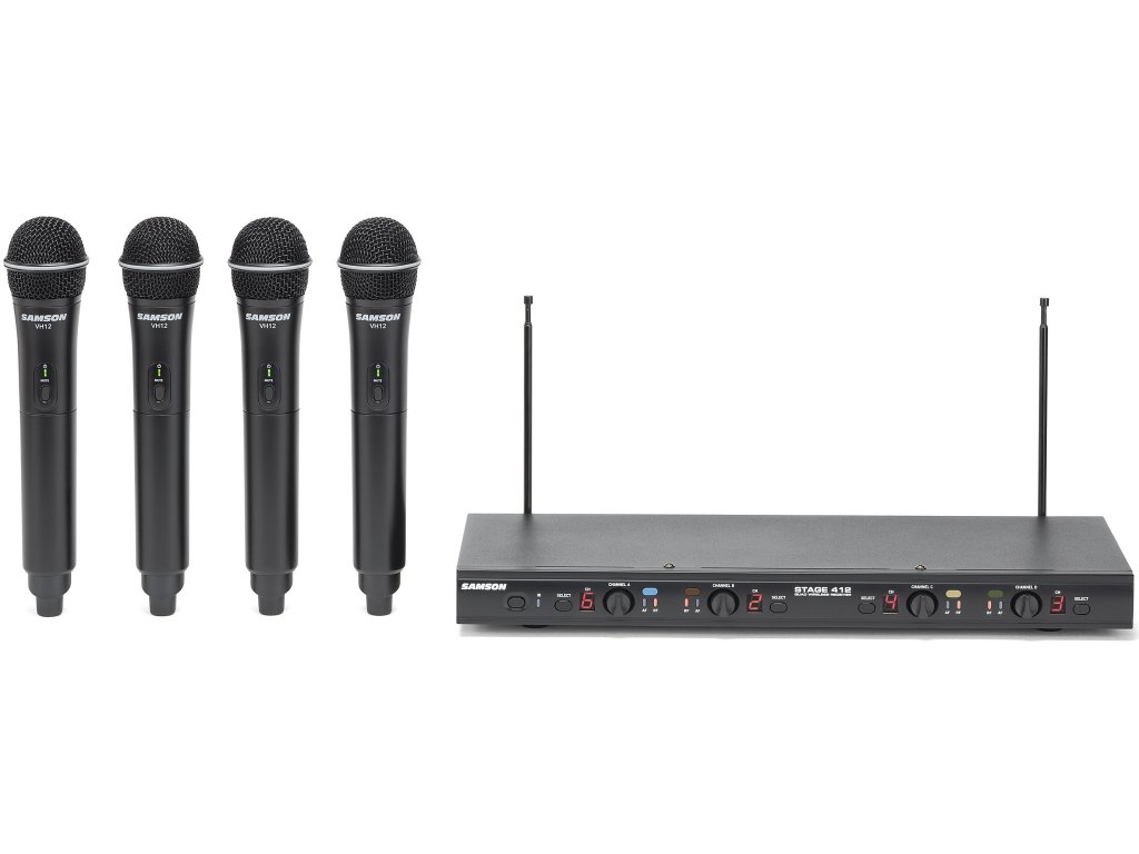 Samson STAGE 412 - Dvojkanálový bezdrôtový set s mikrofónmi do ruky