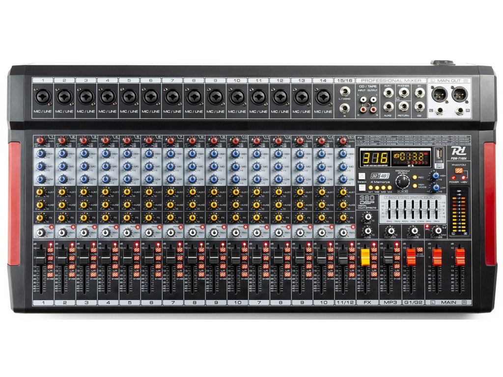 Power Dynamics PDM-T1604 Stage Mix 16-kanálový DSP/MP3