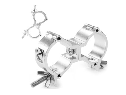BeamZ BC50-100D Set 2ks slimline otočných svoriek 100kg, strieborný