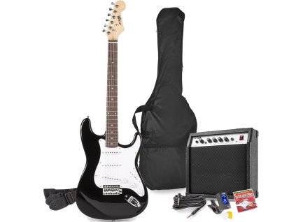 MAX GigKit Set elektrickej gitary so zosilňovačom, čierny