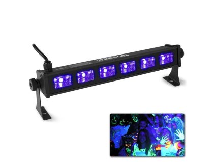 BeamZ BUV63 UV BAR svetelná lišta, 6x3W UV LED