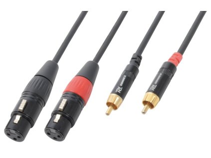 Power Dynamics CX68-1 Kábel 2 x XLR Female - 2 x RCA Male 1.5M