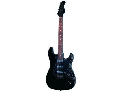 Dimavery ST-203, elektrická gitara, čierna gothik