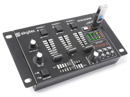 Skytec STM-3020B 6-kanálový mixážny pult USB/MP3 - čierna