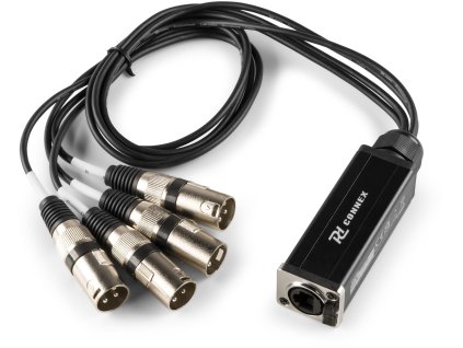 Power Dynamics CX190 Rozbočovač kábla RJ45 na 4x XLR3M 0,7 m