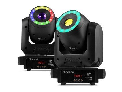 beamz cobra 100r ľad spot moving head with ring 2 pc