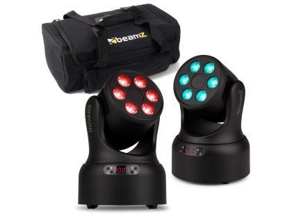 beamz nova68 bk moving head kit of 2 with flightbag