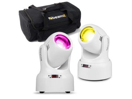 beamz nova80b wh mh moving head kit of 2 with flightbag