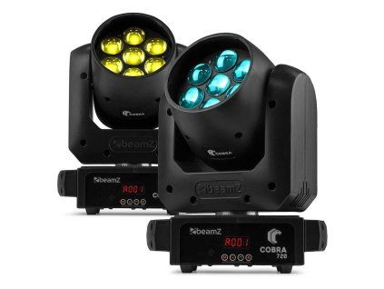 beamz cobra 720 ľad wash moving head with zoom 2 pc